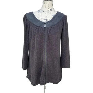 Blue‎ Willis Life Women's Medium Zip Cardigan Sweater Brown